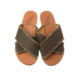 ANCIENT GREEK Canvas Slides Women's Size: 8 / IT 38